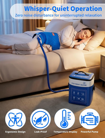 Ankle Foot Ice Pack Wrap for Cold Therapy Machine, Replacement Pad Only for Cryotherapy Unit, Cold Water Therapy for Plantar Fasciitis Relief, Post-Surgery & Injury Recovery - Universal Connector