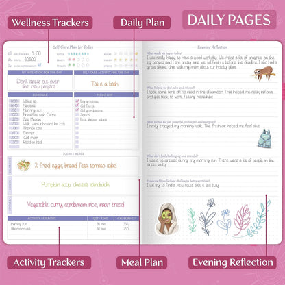Legend Self-Care Journal – Guided Daily Reflection Journal to Support Mental & Physical Health – Daily Mood, Meditation & Personal Development Notebook – 7.1x10.5”, Lasts 3 Months (Turquoise)