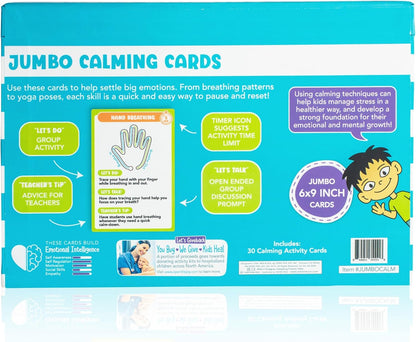 Open The Joy Jumbo Calming Cards, SEL Mindfulness Cards for Kids 3+