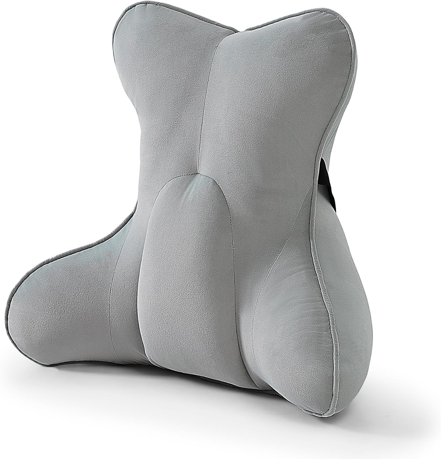 Lumbar Support Pillow(Pat. Pend) – Multi-Functional Ergonomic Back Cushion for Sofa Chair, Car Seat & Sofa, Reading Pillow with Firm Multi-Zone Support to Relieve Lower Back Pain, Misty White