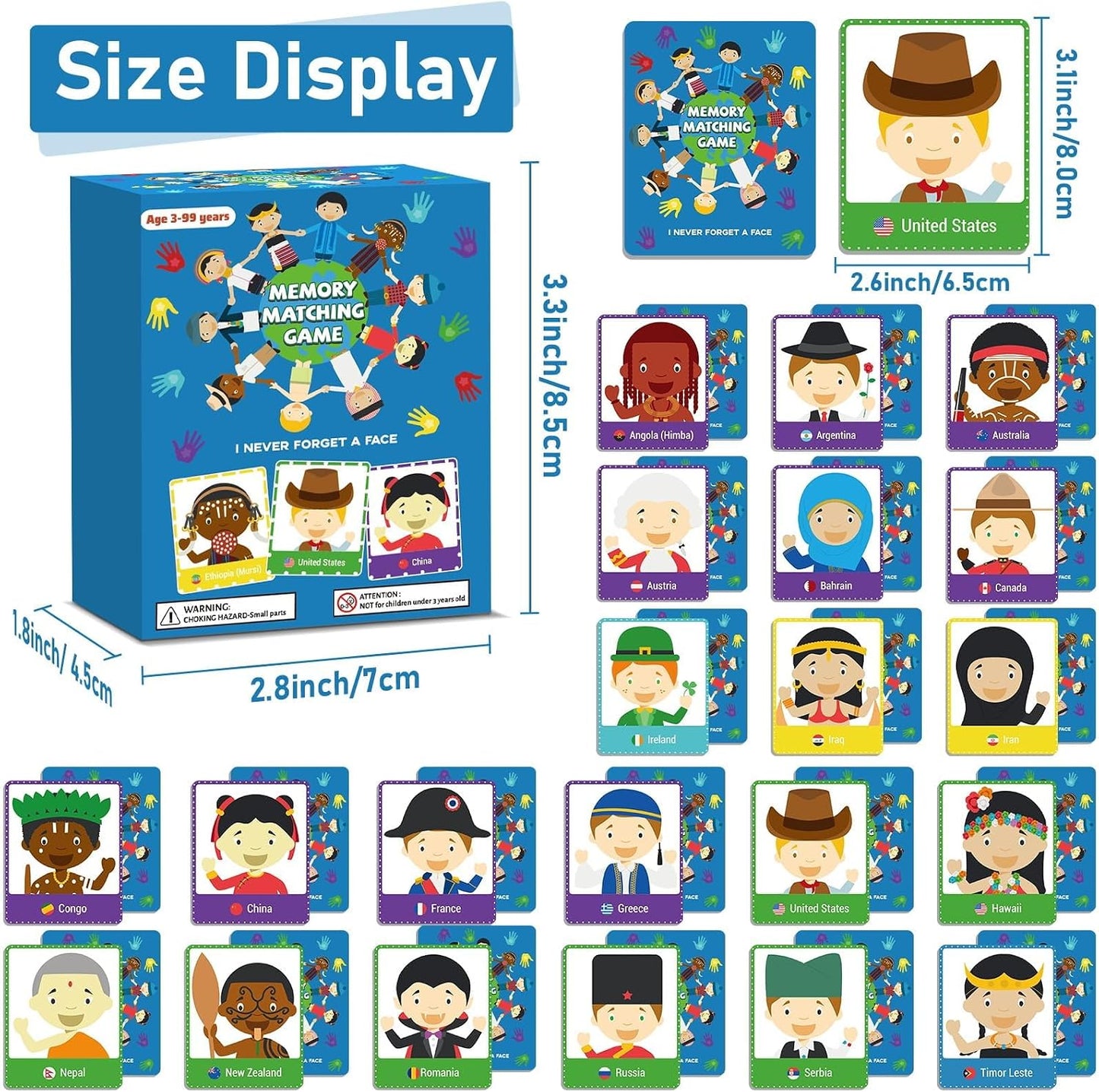 gisgfim 100 PCS Memory Matching Game Famous Paintings Concentration Memory Card for Adults Learning Educational Game A Fun & Fast Artworks Theme Matching Games