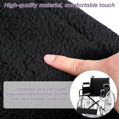 Psyqtsuary 2 Pcs Wheelchair Armrest Pads Covers, Non-Slip Widened Self Adhesive Armrest Strips, Washable Comfortable and Protective for wheelchairs Office Chairs armchairs