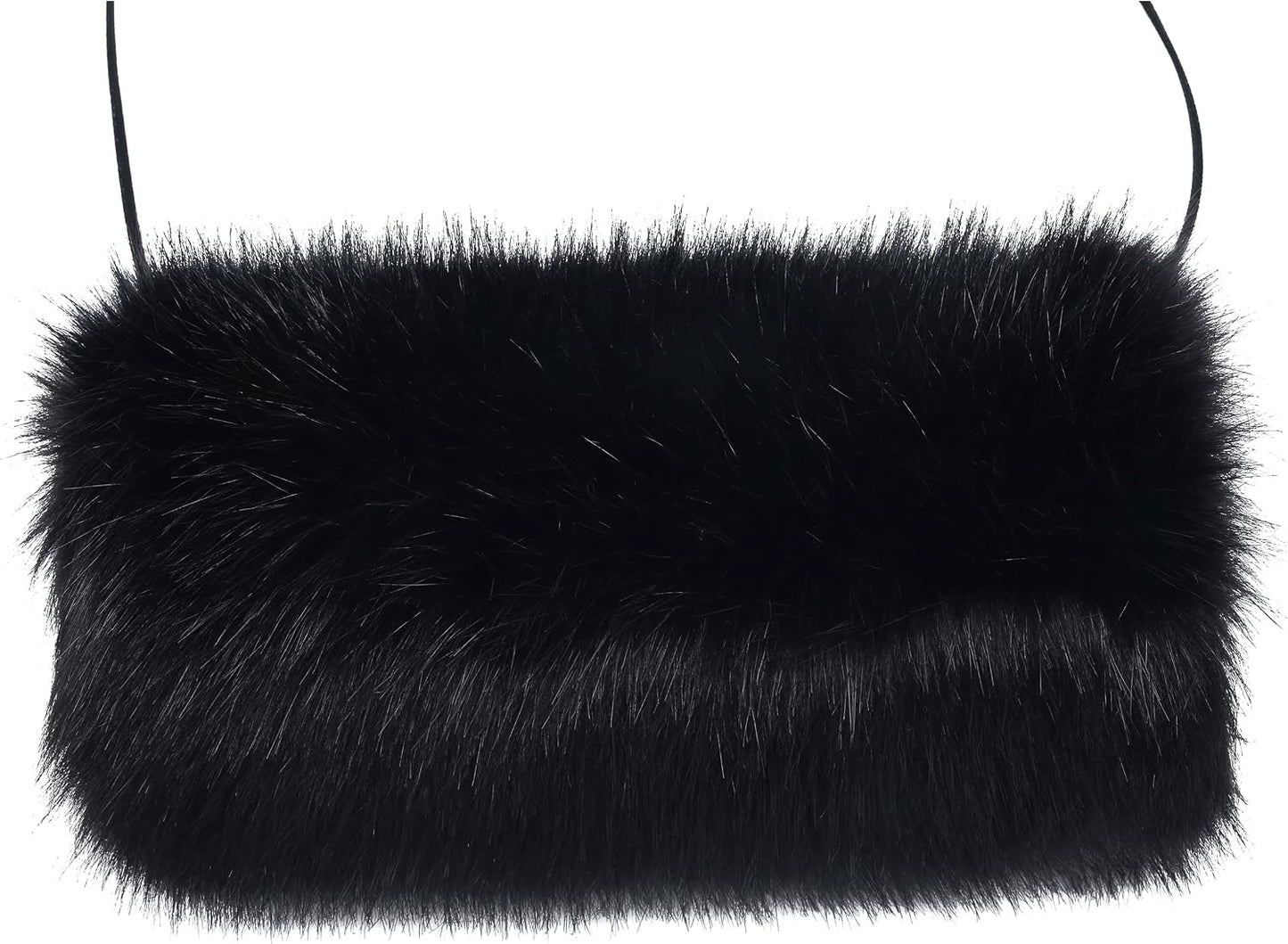 LA CARRIE Faux Fur Hand Muffs Women Winter Warmer Fuzzy Pouch Furry Plush Muffler Wedding Girl Kids Elegant Luxury Chic