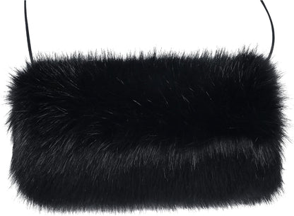 LA CARRIE Faux Fur Hand Muffs Women Winter Warmer Fuzzy Pouch Furry Plush Muffler Wedding Girl Kids Elegant Luxury Chic