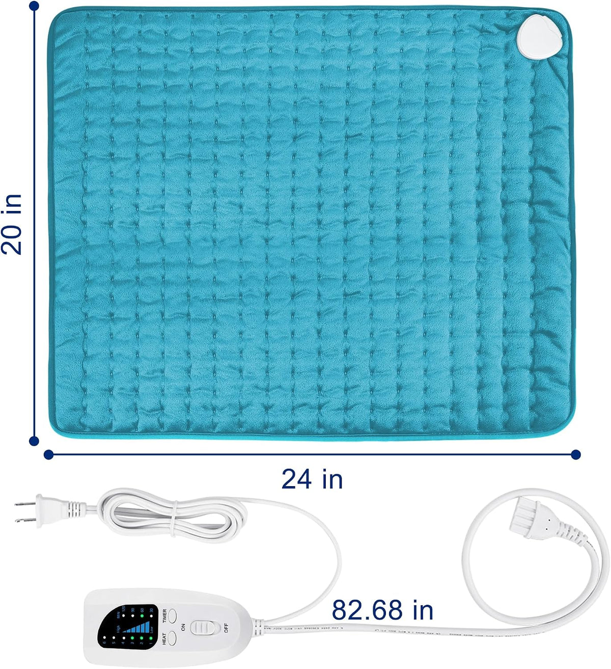 Electric Heating pad for Back Neck Shoulder Knee Arms Legs- Electric Heat Pads with 6 Heat Settings & Auto Shut Off Heat Heating Pad for Birthday Mother Father Girl Men Women