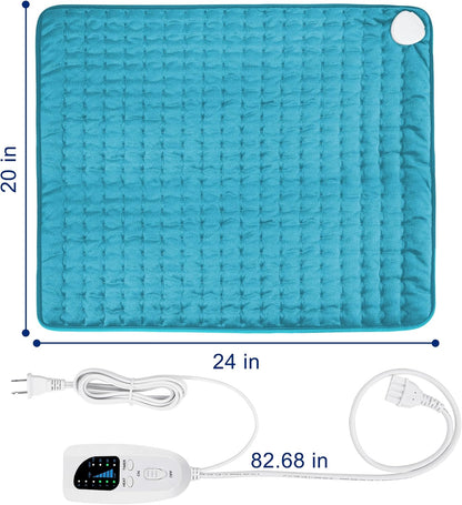 Electric Heating pad for Back Neck Shoulder Knee Arms Legs- Electric Heat Pads with 6 Heat Settings & Auto Shut Off Heat Heating Pad for Birthday Mother Father Girl Men Women