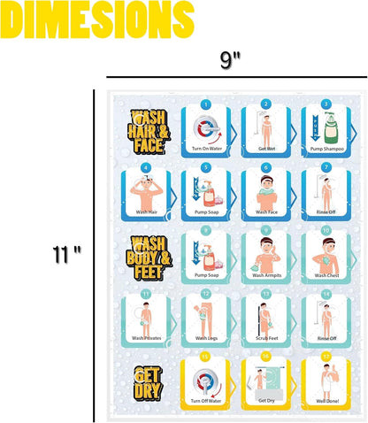 Morning Routine Chart for Kids – Step-by-Step Visual Schedule (9x12 Laminated) | Self-Care Educational Chart for Children, Special Needs & Autism – Morning Routine Support – English