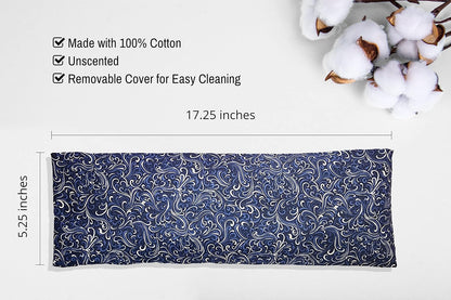 Microwavable Corn Filled Heating Pad and Cold Pack/Washable 100% Cotton Cover (Cross Hatch - Mint, 7.5in W x 11in L)