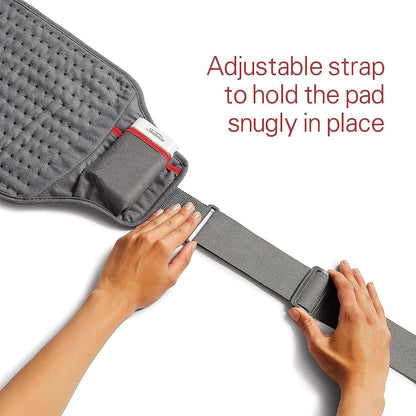 Sunbeam Cordless Rechargeable Heating Pad, Portable 9.5" x 12", Machine-Washable, Pain Relief for Back, Shoulder, Neck, and Period Cramp Pain Relief