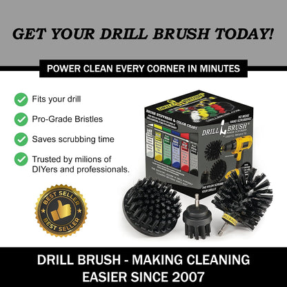 Cordless Power Spin Scrubber Drill Attachment - Electric Dish Scrubber Spin | Medium Drill Brush Attachments for Cleaning Tile, Grout, Dishes, Pots, Pans, Air Fryers, Fish Tanks, Boat Seats & Boat Hulls