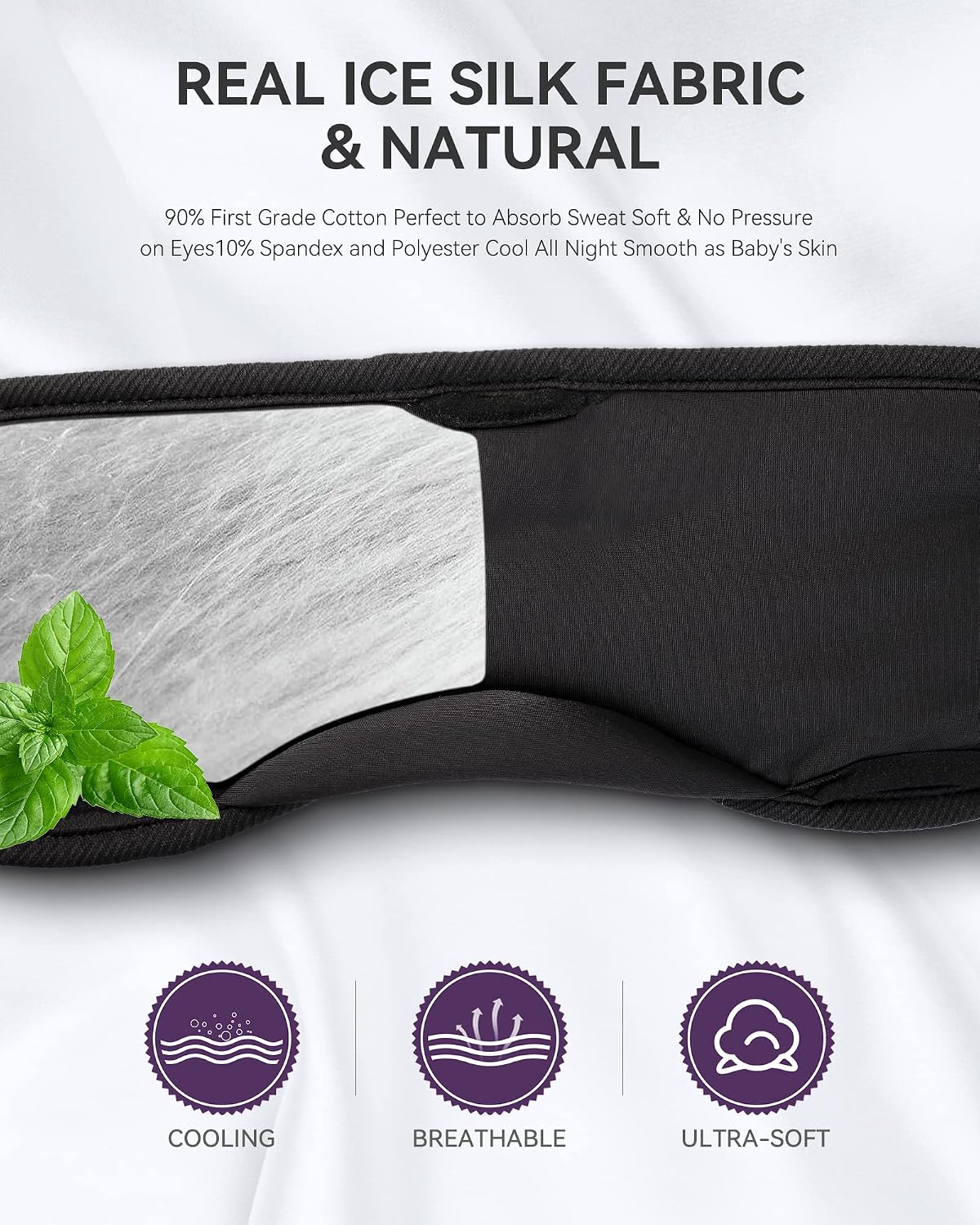 MUSICOZY Sleep Headphones Bluetooth 5.4 Sleep Mask with HD Sound