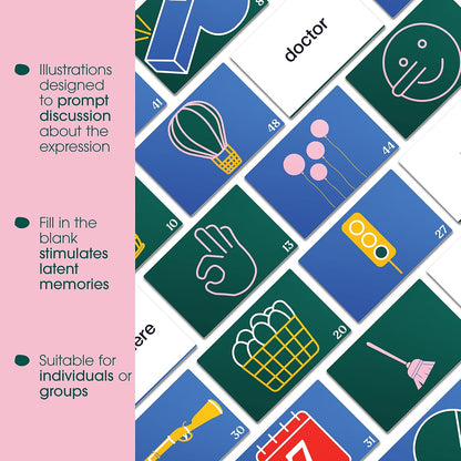 Keeping Busy Expressions Set 1 Dementia Activities for Seniors | Alzheimer Products for Elderly Patients | Fun Memory Game Toy & Cognitive Brain Puzzle for Senior Citizens w/Memory Loss or Alzheimers