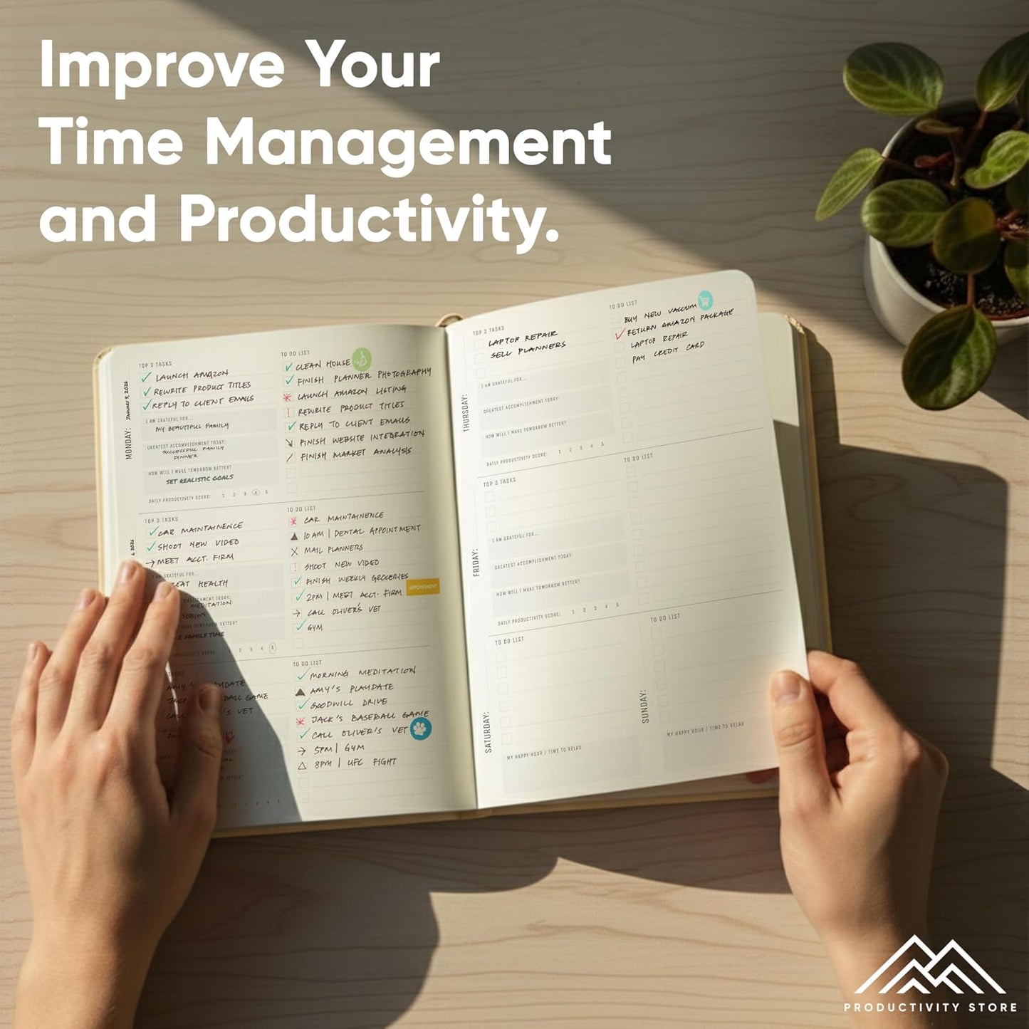 Dated, 2026 Planner, 5.8” x 8.3” - The #1 Productivity Planner to Achieve Your 2026 Goals - Planner 2026-2027 by PRODUCTIVITY STORE (A5, GREY)