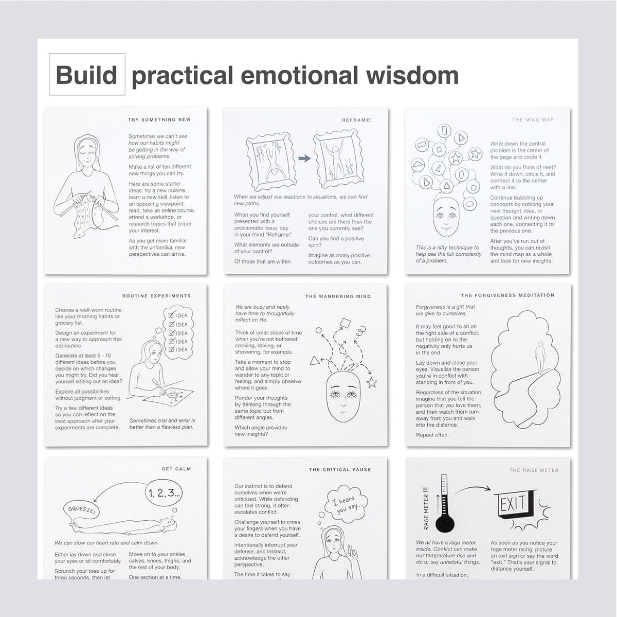 Mindfulness Cards | 48 Research-Backed Techniques for Real-Life Situations | Emotional Intelligence, Growth Mindset, Conflict Resolution, & Daily Mindfulness