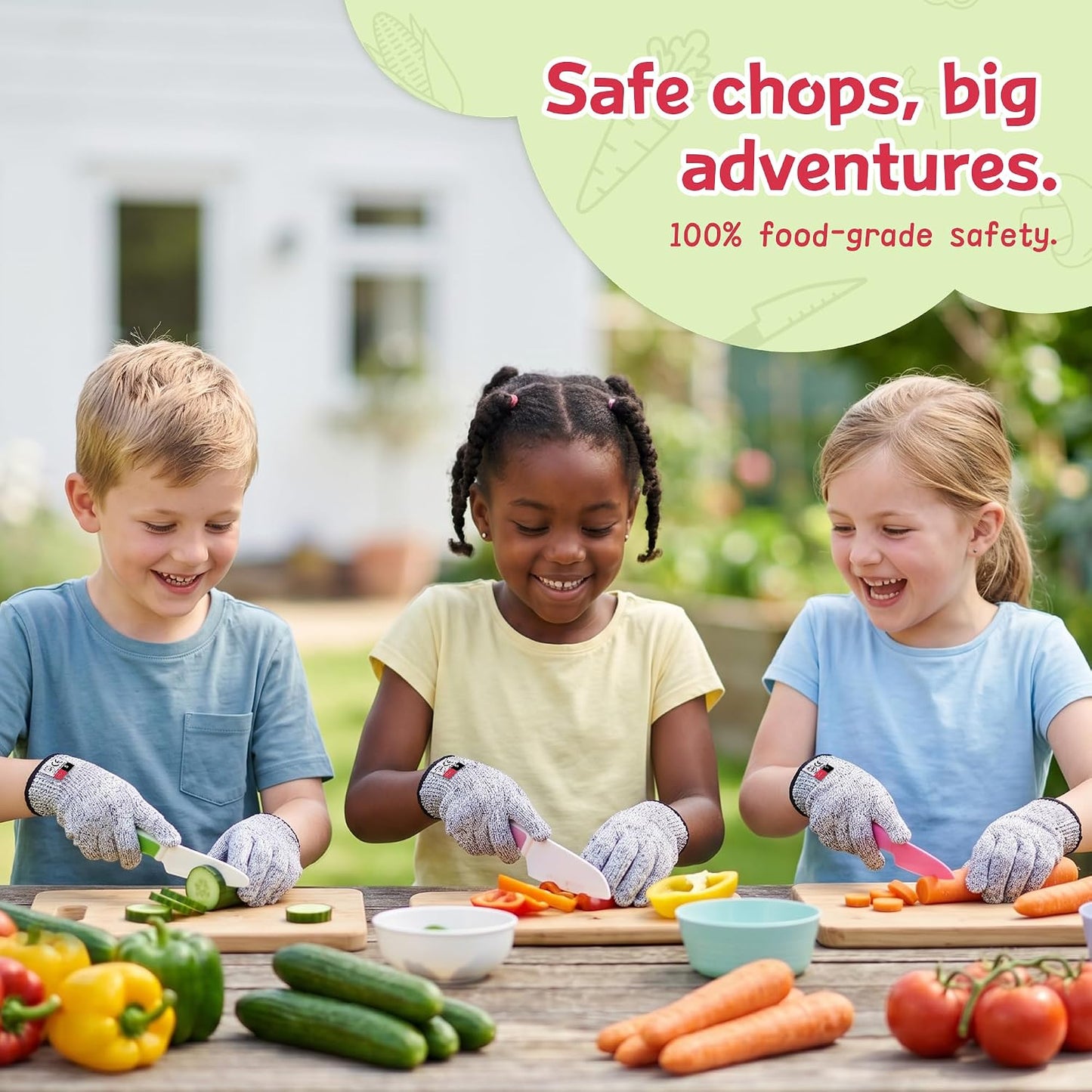 Level 5 Cut Resistant Gloves for Kitchen Food Grade, Machine Washable for Indoor&Outdoor Use
