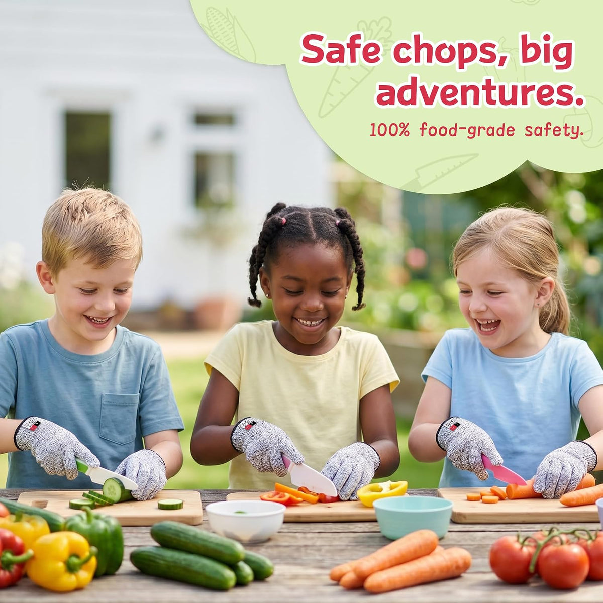 ZEEGO Level 5 Cut Resistant Gloves for Kitchen Food Grade, Machine Washable for Indoor&Outdoor Use