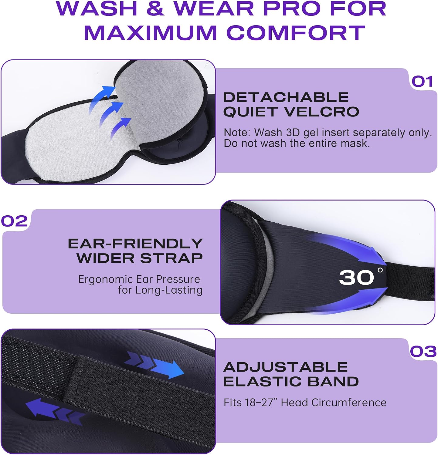 Sleep Mask Headphones Bluetooth 5.4 with 3D Removable Hot Cold Compress, TOPOINT Weighted Eye Mask Blackout Soft Cooling Breathable for Women Men Deep Sleep Relax Tired Office Travel