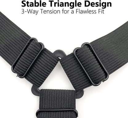 4PCS Bed Sheet Holder Straps – Triangle Adjustable Elastic Fasteners with Metal Clips, Heavy Duty Sheet Suspenders for Fitted & Flat Sheets, Mattress Covers, Sofa Cushions