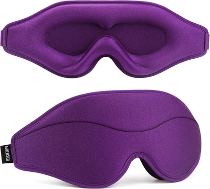 Sleep Mask - Total Blackout 3D Sleeping Mask, Super Lightweight & Silky Soft Eye Mask for Sleeping, Fully Adjustable Fit for Home, Office, Traveling, Meditation, Yoga, Pink