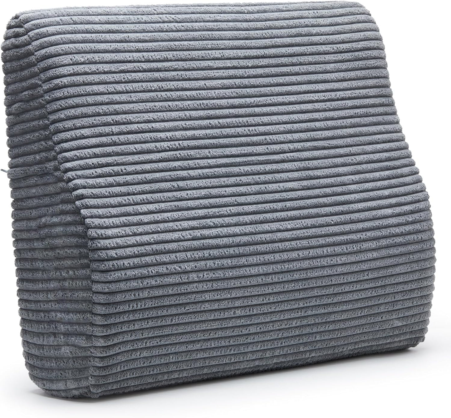 Lumbar Support Pillow for Recliner Chair/Accent Chair/Couch, Washable Cover | Large Memory Foam Back Support Cushion for Elderly, Ergonomic Backrest Pillow for Back Rest/Pain Relief/Reading, Gray