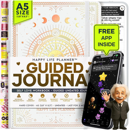 Freedom Mastery Daily Journal of Gratitude, Productivity & Habit Tracker | Undated 90-Day Planner with Daily Reflection, Mindfulness, Positivity, Vision Board & Stickers, Gratitude Journal for Women
