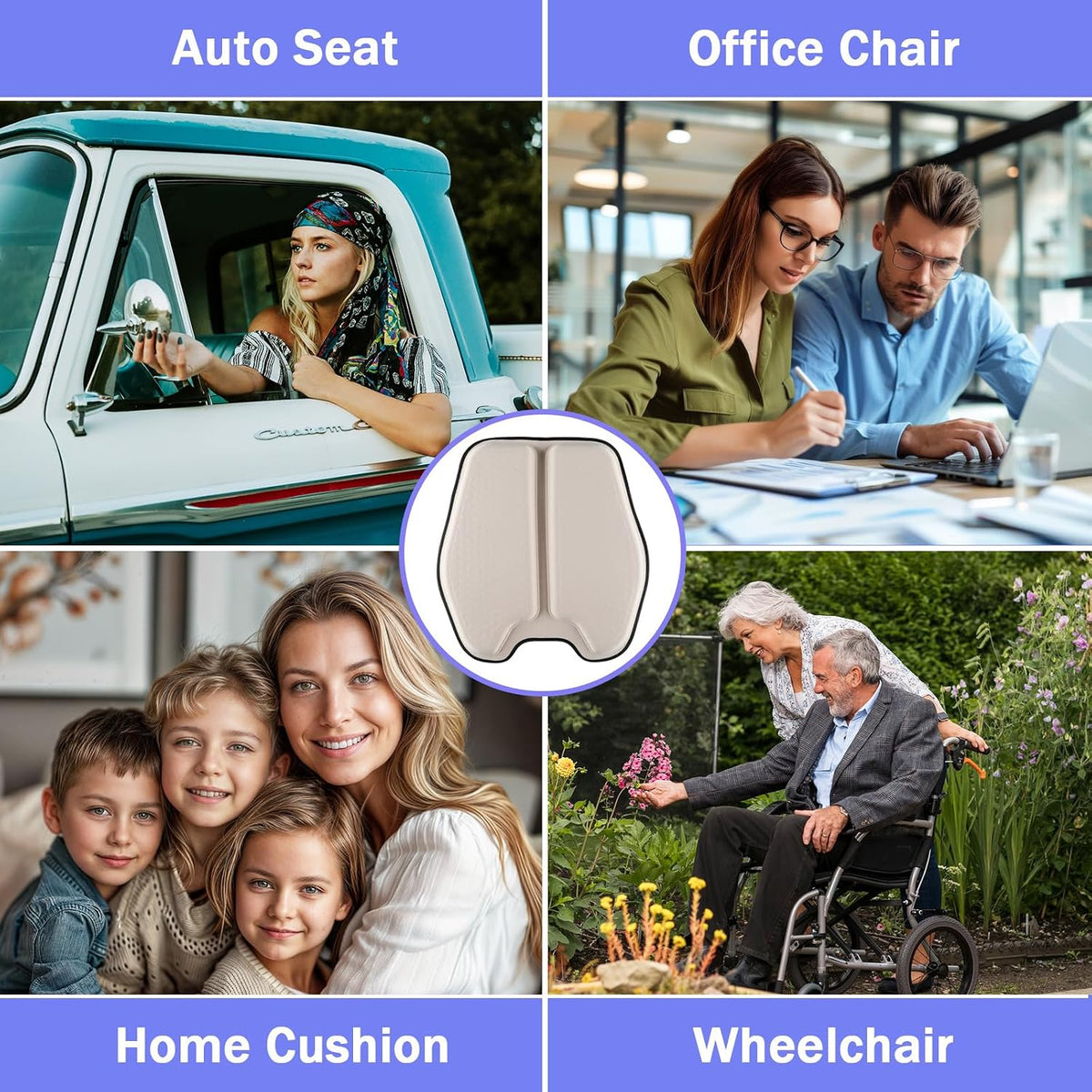 Soft Thin Gel Seat Cushion with 1 Inch Gel - Sciatica Relief