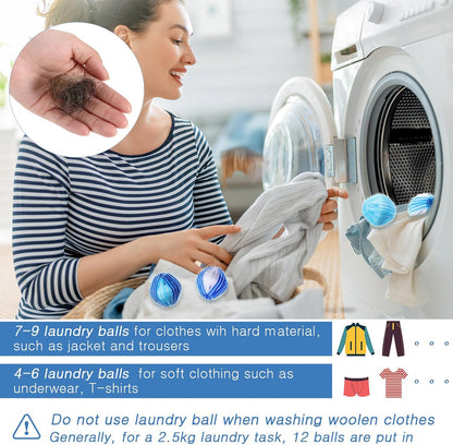 Blulu 18 Pieces Pet Hair Remover for Laundry, Classic Color | Reusable Washing Machine Hair Catcher Pet Dog Cat Fur Catcher Lint Remover from Laundry