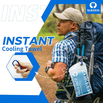 Sukeen 4 Pack Cooling Towels (40"x 12"), Cooling Neck Wraps, Soft Ice Towel