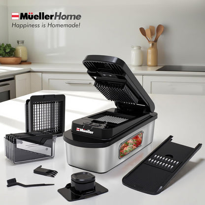 Mueller The Real Original Pro Vegetable Chopper & Mandoline Slicer, 10-in-1 | since 2013, 8 Blade Food Veggie Chopper, Onion Vegetable Cutter with Container, Kitchen Gadgets & Essentials