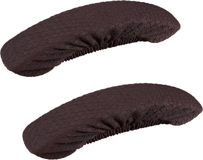 Smiry Office Computer Chair Armrest Covers, 2PCs Anti-dust Arm Rest Pad | Removable Washable Desk Chair Arm Pad Covers, Grey