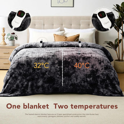 Homemate Heated Blanket Electric Heating Throw 50x60 Plush Faux Fur Sherpa