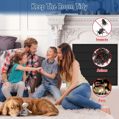 36"x24" Fireplace Cover, Magnetic Fireplace Blocker Blanket Stop Heat Loss | Indoor Fireplace Draft Stopper Save Energy, Magnetic Fireplace Draft Cover for Iron Fireplace Frame