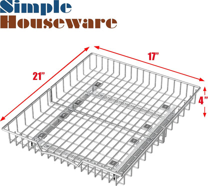 Simple Houseware Under Cabinet Pull Out Sliding Shelf, 21" Dx11 W, Chrome