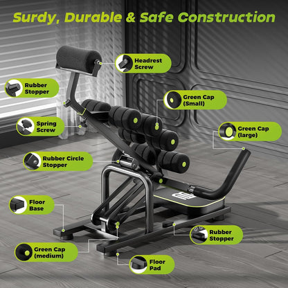 Mini Inversion Chair for Back Pain Relief, Compact Foldable Back Stretcher with Spine Decompression, Full Back & Neck Stretch, Easy Assembly, 330 lbs Weight Capacity