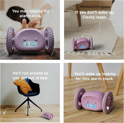 CLOCKY Alarm Clock on Wheels – Loud Rolling Alarm Clock for Heavy Sleepers