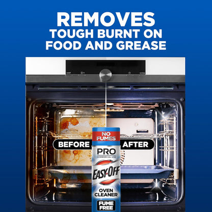 Easy-Off Fume Free PRO size Oven Cleaner Foam, Removes Grease & Burned-On Food, For Ovens, Air Fryers & More 24oz