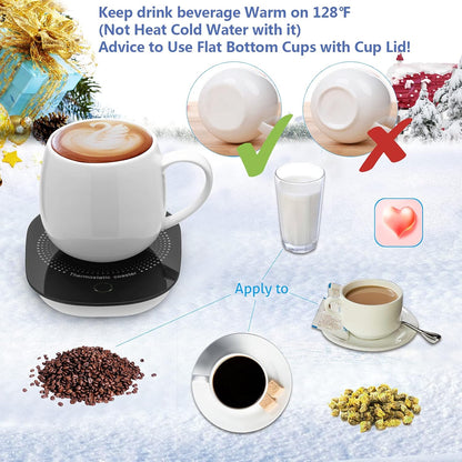 Coffee Mug Warmer for Desk with Auto Shut Off, Coffee Warmer with Auto Shut Off for Desk Office Home ((Valentines Day Coffee Gifts))