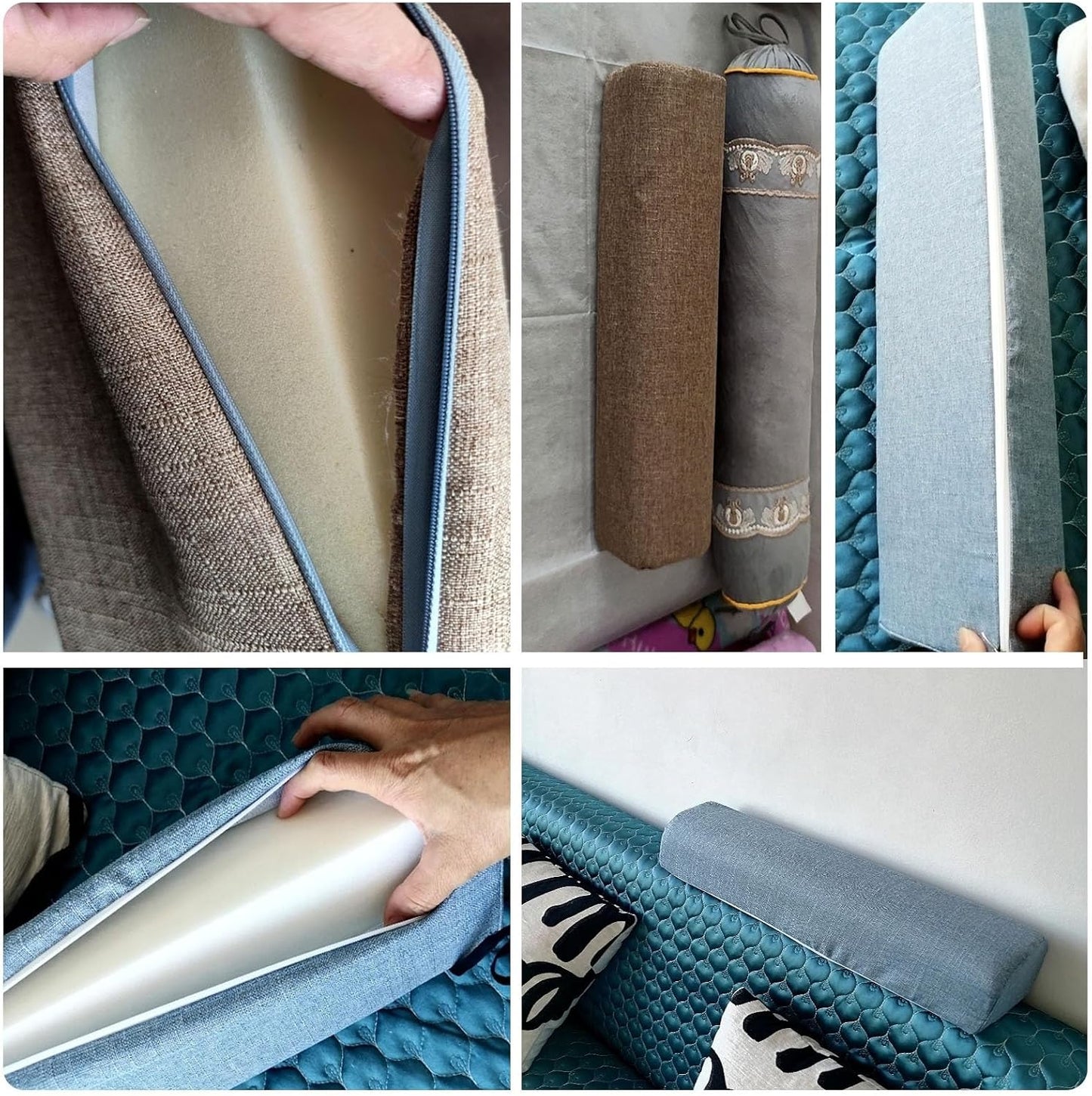 Knee Pillow Half Moon for Back Sleeping, Knee Wedge Pillow for Back Pain,Body Pillow Leg Pillow for Side Sleeping, Knee Bolster Pillow for Legs Support, Half Moon(17,45x18x10cm/18x7x4in)