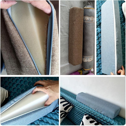 Knee Pillow Half Moon for Back Sleeping, Knee Wedge Pillow for Back Pain,Body Pillow Leg Pillow for Side Sleeping, Knee Bolster Pillow for Legs Support, Half Moon(17,45x18x10cm/18x7x4in)
