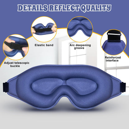 3D Advanced Eye Mask for Sleeping, Ultra Delicate Soft Skin Friendly Eye mask,100% Blackout Sleep Eye Mask for Sleep, Eyelash Extension Sleep mask, Sleeping Eye Masks for Men and Women