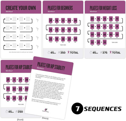 NewMe Fitness Pilates Workout Cards, Fitness Deck for Women and Men