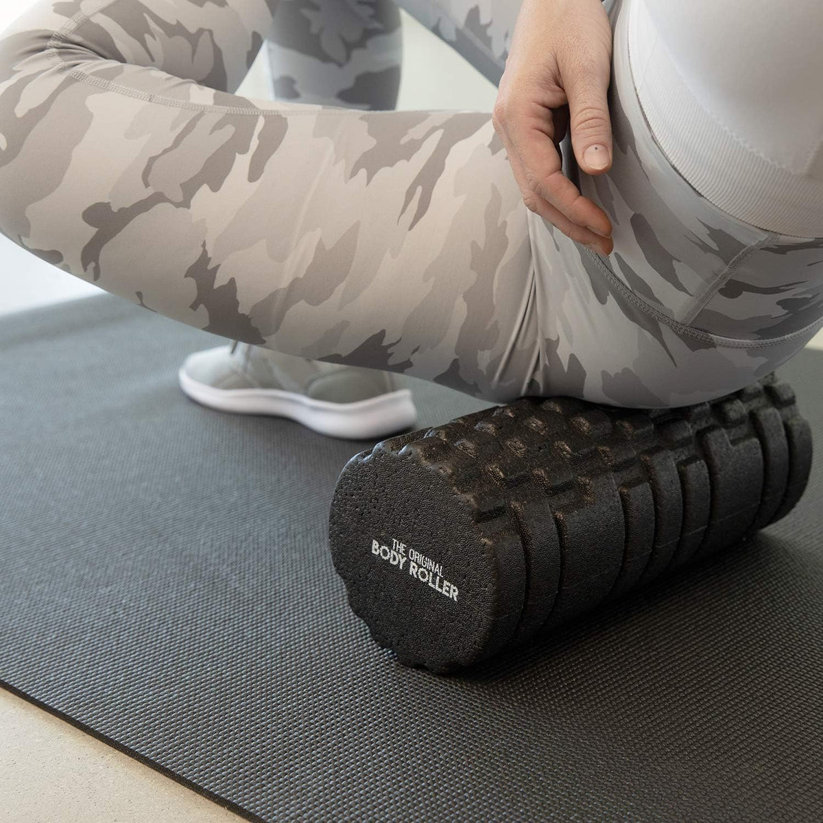 The Original Body Roller - High Density Foam Roller Massager for Deep Tissue Massage of the Back and Leg Muscles - Self Myofascial Release of Painful Trigger Point Muscle Adhesions (Black)