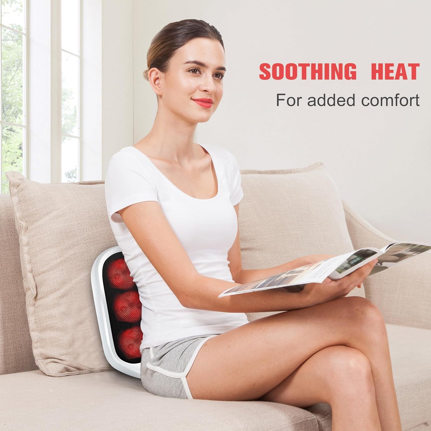 Snailax 2-in-1 Shiatsu Foot and Back Massager with Heat - Kneading Foot Warmer, Electric Feet Massage, Massagers for Back,Leg, Gift for Women Men