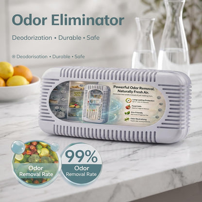 Refrigerator Deodorizer, Activated Charcoal Odor Absorber & Air Freshener | Fridge Deodorizer