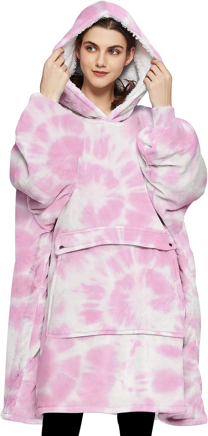 Wearable Blanket Hoodie for Adults With Pocket Strawberry Hoodie | Sherpa, Fuzzy Blanket Hoodie, Oversized Sweatshirt Blanket, Kangaroo Pouch, Cute Birthday Gifts for Sister, Cute Stuff