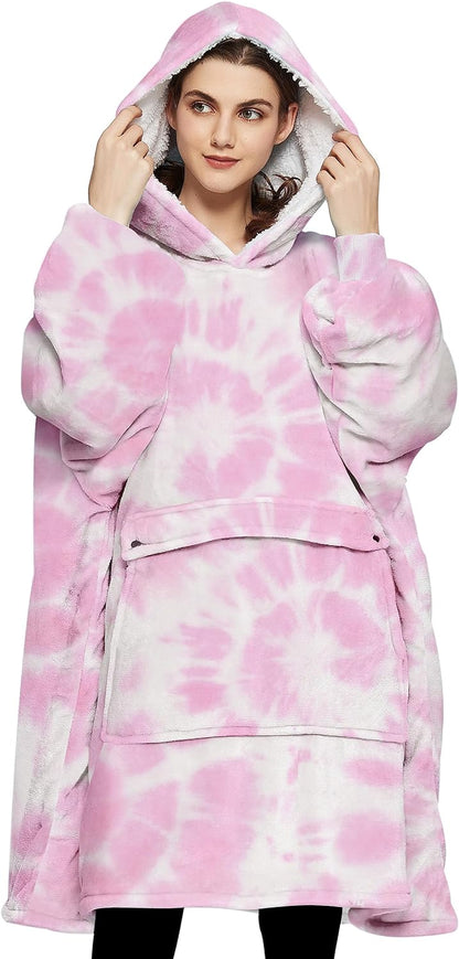 Wearable Blanket Hoodie for Adults With Pocket Strawberry Hoodie | Sherpa, Fuzzy Blanket Hoodie, Oversized Sweatshirt Blanket, Kangaroo Pouch, Cute Birthday Gifts for Sister, Cute Stuff