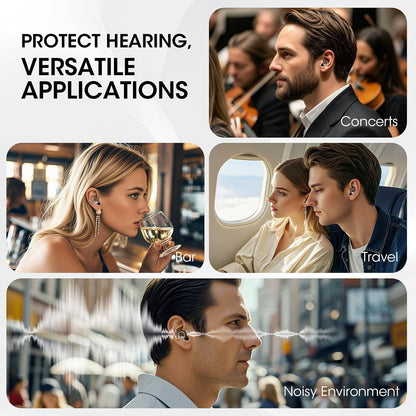 Noise Cancelling Ear Plugs for Sleeping, Reusable Silicone Ear Plugs for Noise Reduction, Soft Hearing Protection with 8 Ear Tips for Concerts, Work, Shooting, and Travel(Rose)