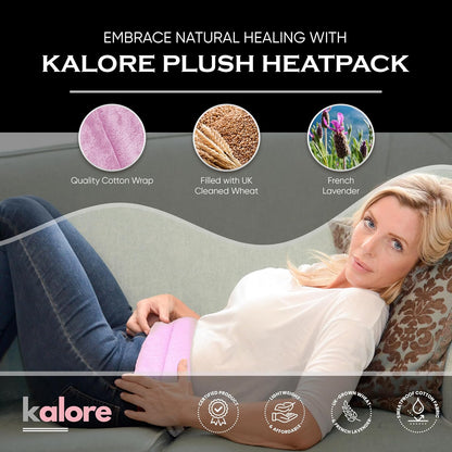 Microwavable Heating Pads for Winter Warmth, Back, Stomach & Head Comfort – Kalore Soft Cotton Tartan Neck Wrap – Even Heat Distribution Hot Compress Bag – Wheat Heat Pad XL – Unscented – Gray
