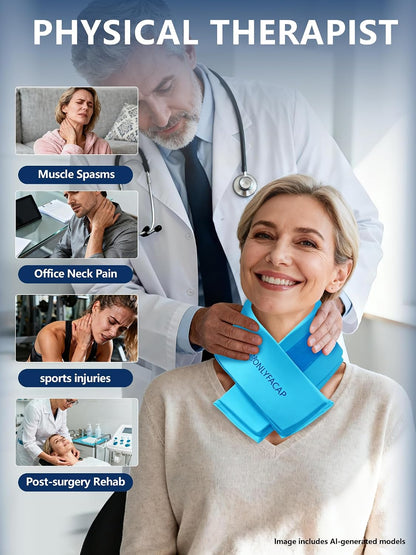 Flexible Neck Ice Pack Wrap,Gel Cold Therapy for Pain Relief