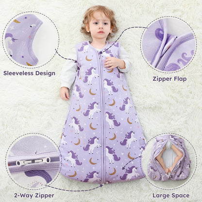 Yoofoss Baby Sleep Sack 0-6 Months Wearable Blanket for Babies 100% Organic Cotton 2-Way Zipper TOG 0.5 Toddler Sleeping Sack 3 Pack, Sleep Sacks